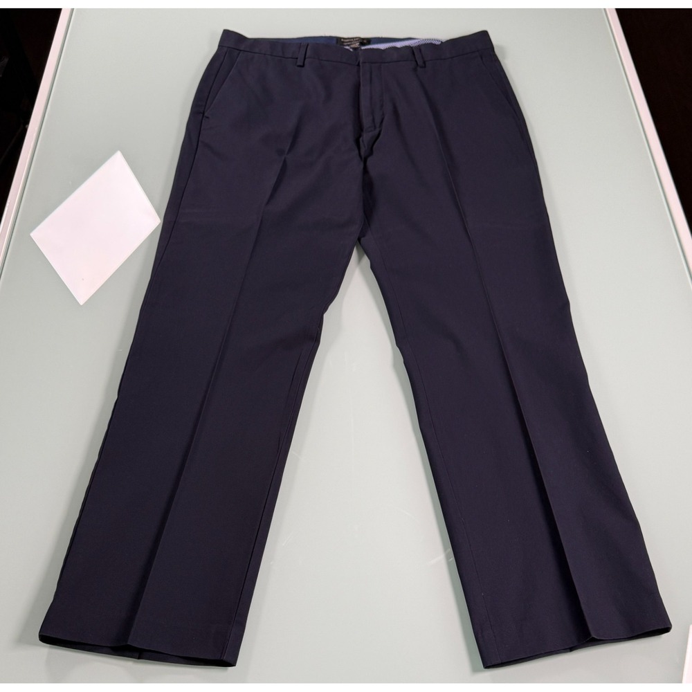 Banana Republic Slim Fit Chino Pants Mens Navy Non-Iron Flat Front Preppy -34x30